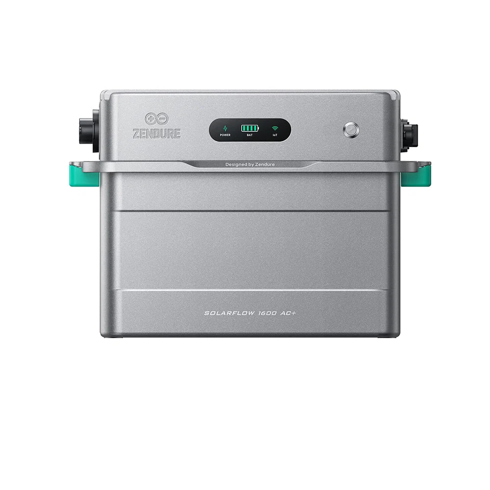 Zendure SolarFlow 1600 AC+ thuisbatterij in zilvergrijze behuizing